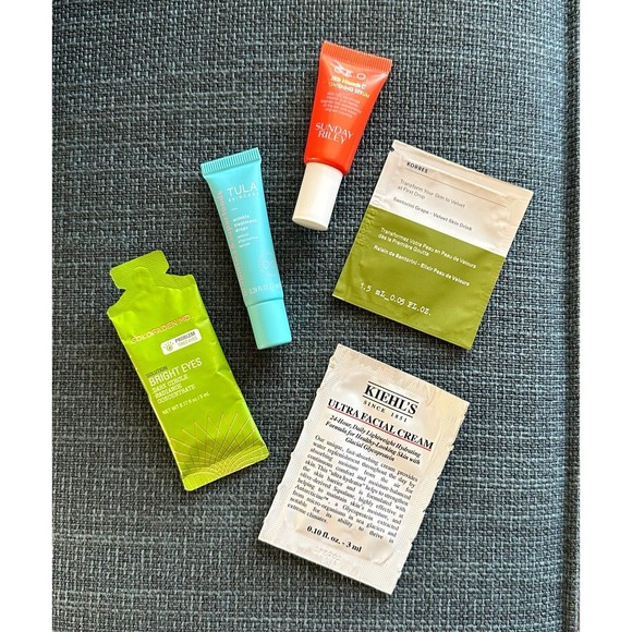 Sunday Riley CEO Tula Wrinkle Drops Kiehl's KORRES Velvet Goldfaden MD Samples - Picture 5 of 12